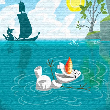 Disney ファブリックパネル　オラフ(dsn-0255)