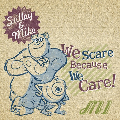 Disney ファブリックパネル　モンスターズインク(pix-0056)