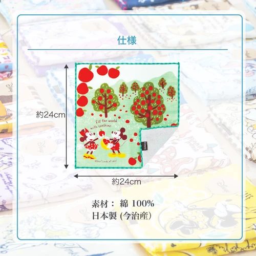 ディズニー かや生地ハンカチタオル(カラフルプーさん)