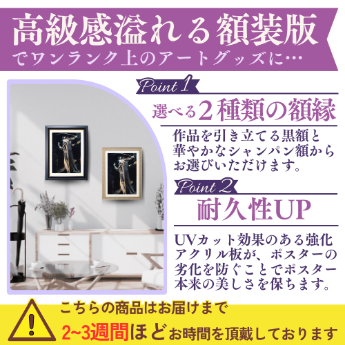 kazaru <カザル> │天野喜孝 額装版A3サイズクリアポスター(黒衣