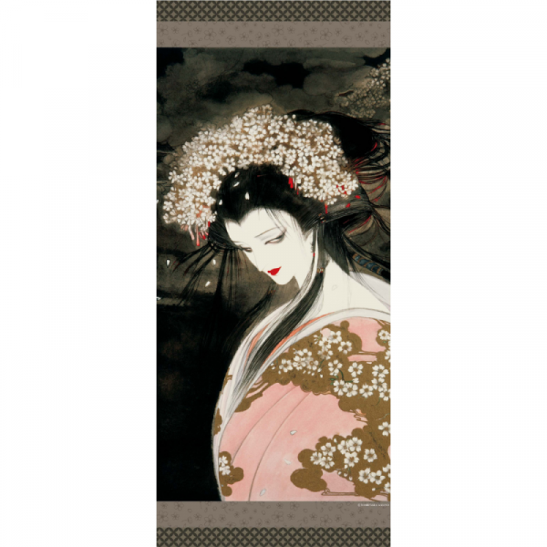 天野喜孝 掛け軸風タペストリー(桜姫)