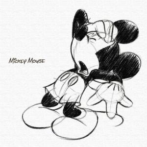Disney ファブリックパネル　ミッキー(dsn-0006)