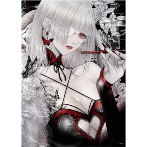 皐月恵 クリアポスターA3(白蛇と白百合)