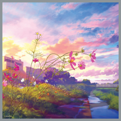 mocha クリア色紙(コスモスの空)